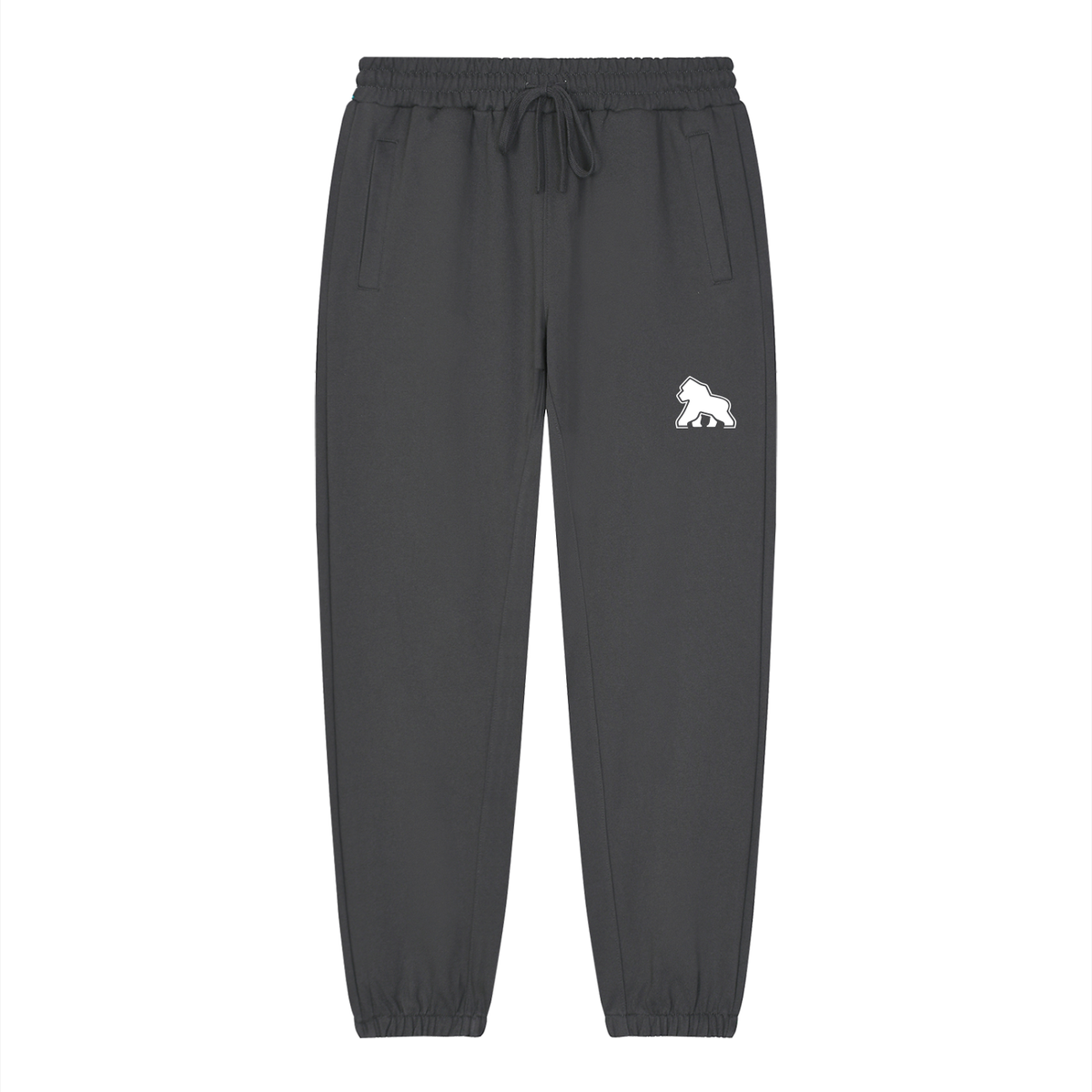 FIT APE unisex heavyweight tapered joggers in Dark Gray