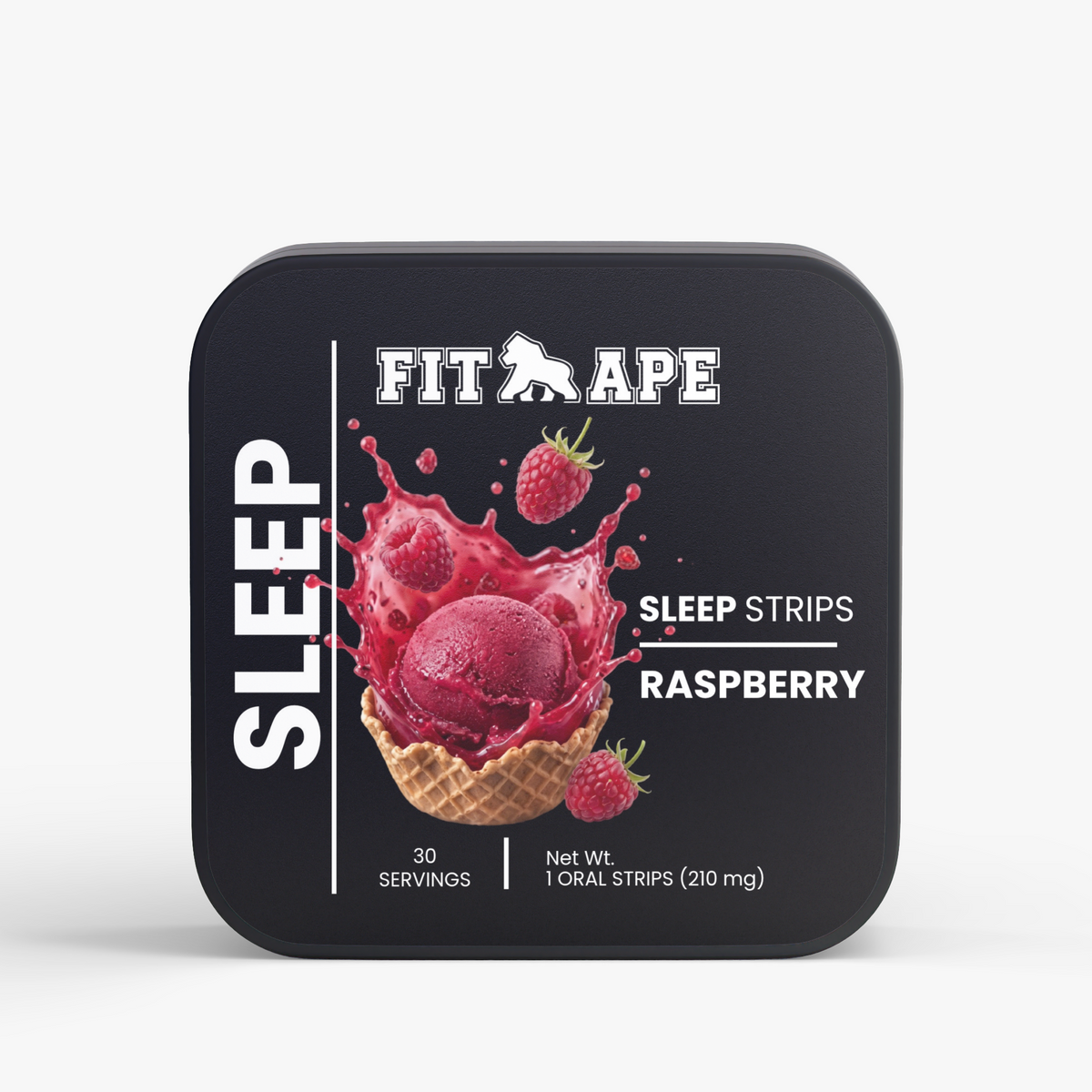 FIT APE Raspberry Sleep Strips tin, front label