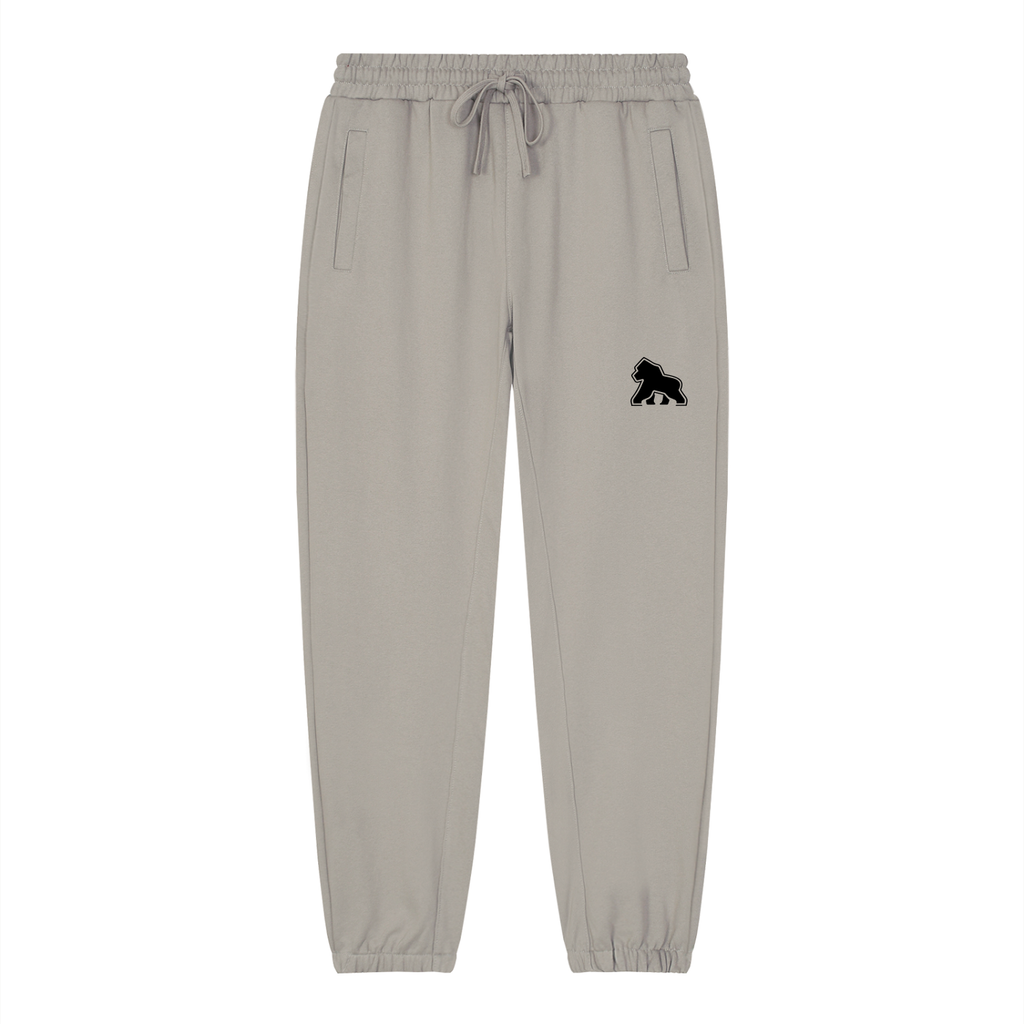 FIT APE unisex heavyweight tapered joggers in Light Gray