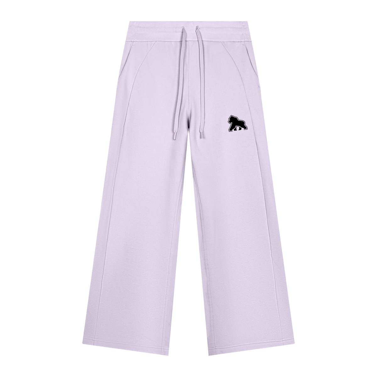 FIT APE women's wide-leg fleece sweatpants in Light Purple