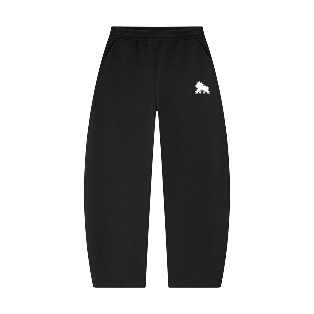 FIT APE unisex barrel-leg sweatpants in Black