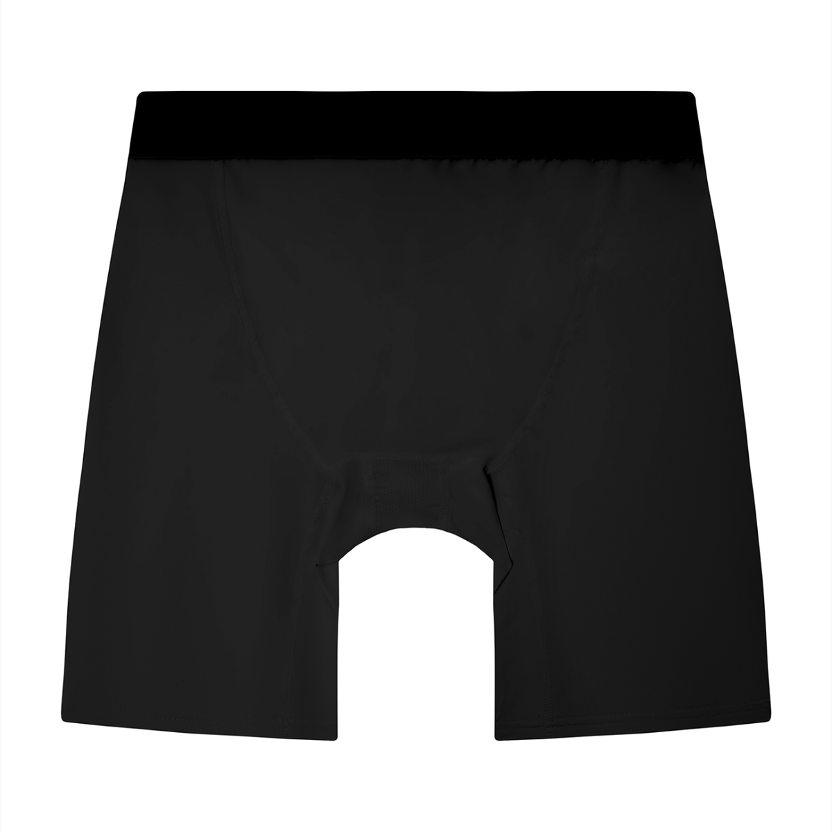 Black FIT APE men's fitted cycling shorts, plain back view
