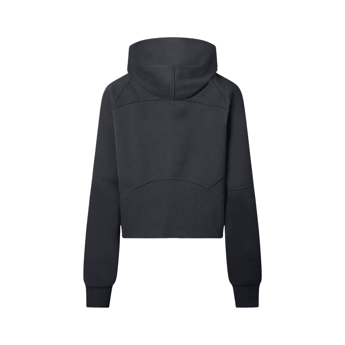 Black FIT APE cropped half-zip hoodie, back view