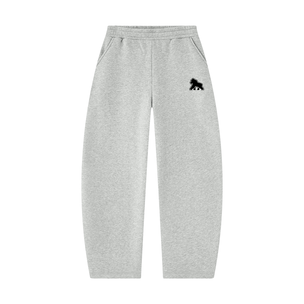 FIT APE unisex barrel-leg sweatpants in Flower Gray