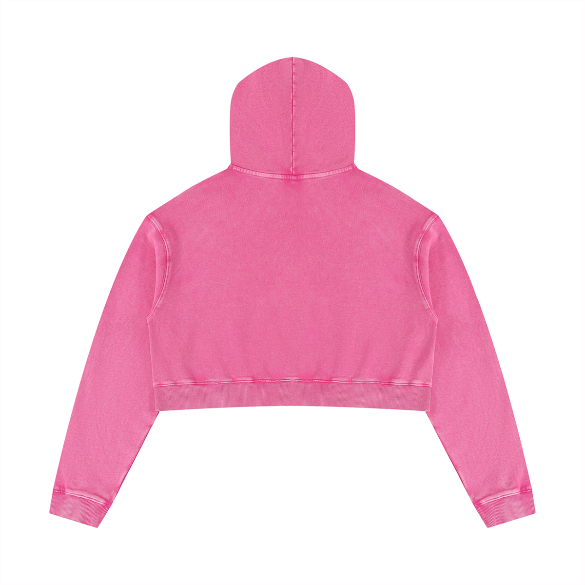 Washed pink FIT APE women's cropped hoodie, back view