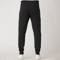 FIT APE men's premium fleece joggers in black - back view with back pocket
