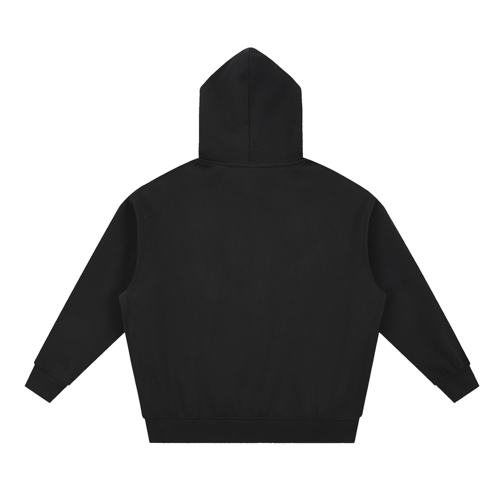Black FIT APE Big Ape oversized hoodie, plain back view