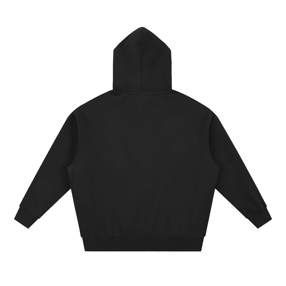 Black FIT APE Big Ape oversized hoodie, plain back view