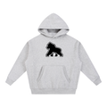 Big Ape unisex oversized fleece hoodie in Flower Gray