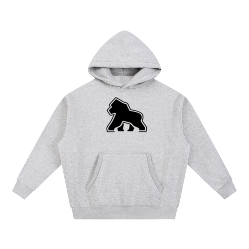 Big Ape unisex oversized fleece hoodie in Flower Gray