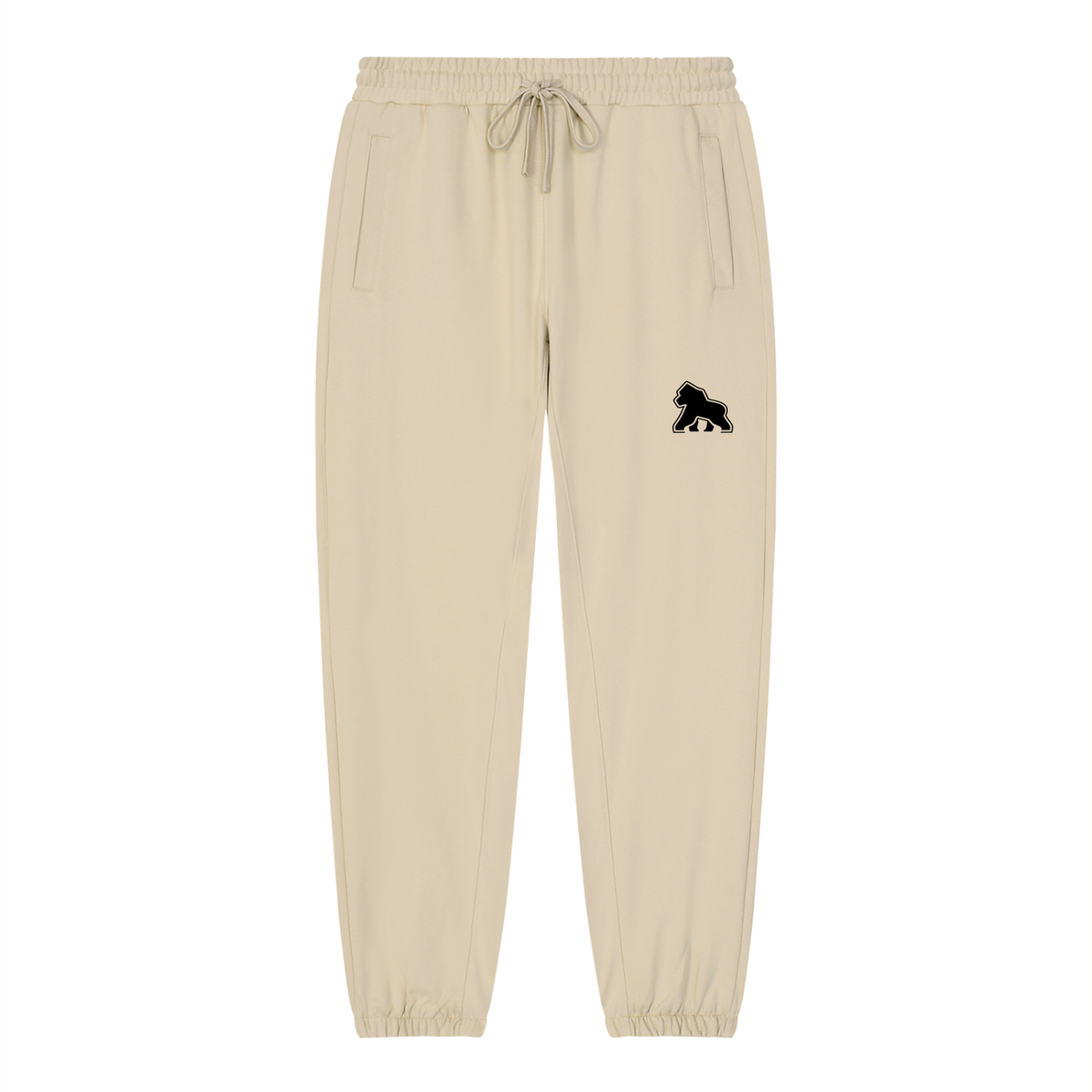 FIT APE unisex heavyweight tapered joggers in Apricot