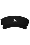 Black FIT APE performance tennis visor with white Gorilla embroidery on the front band