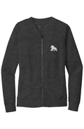 FIT APE women’s French terry bomber jacket in Heather Black with a white Gorilla Only chest logo