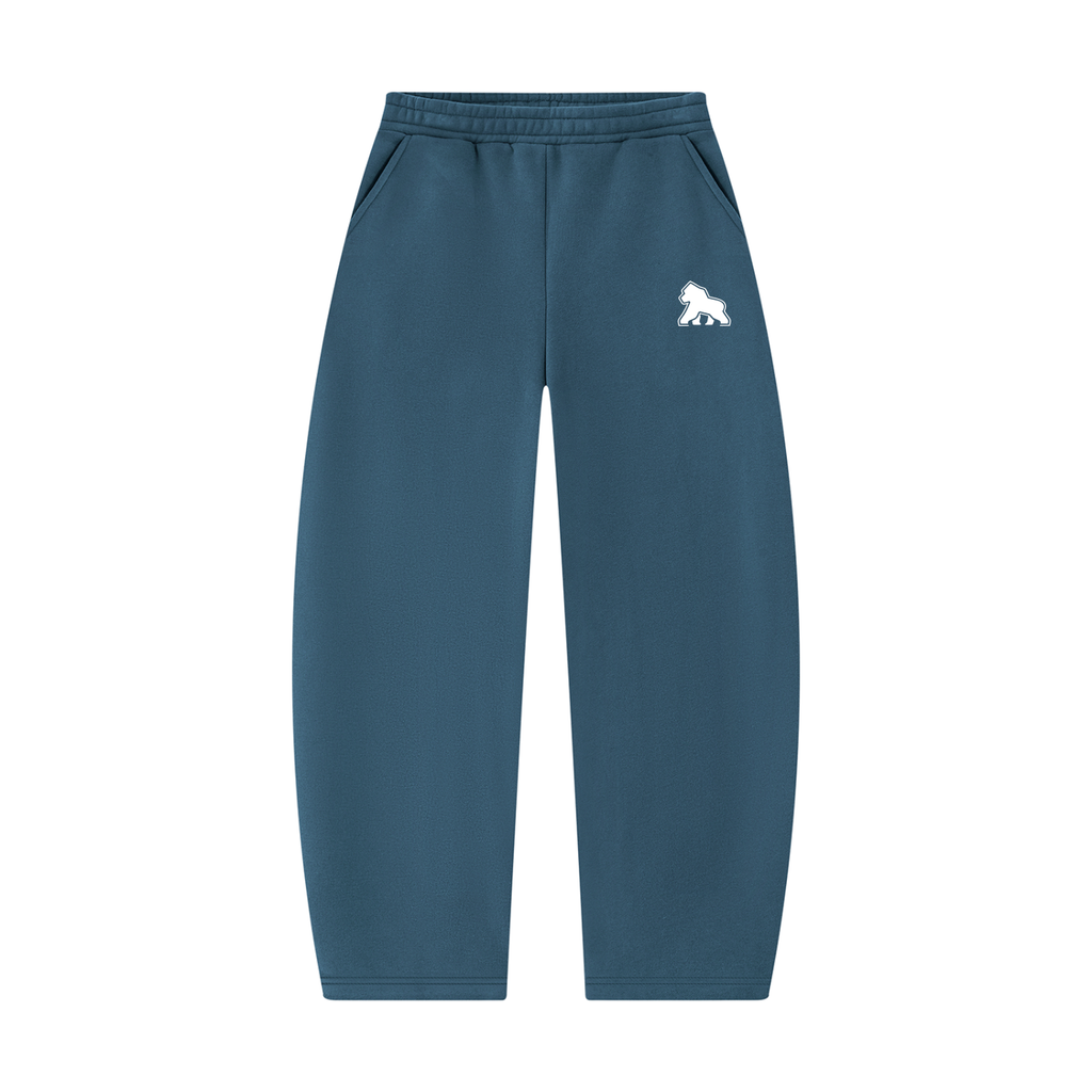 FIT APE unisex barrel-leg sweatpants in Haze Blue