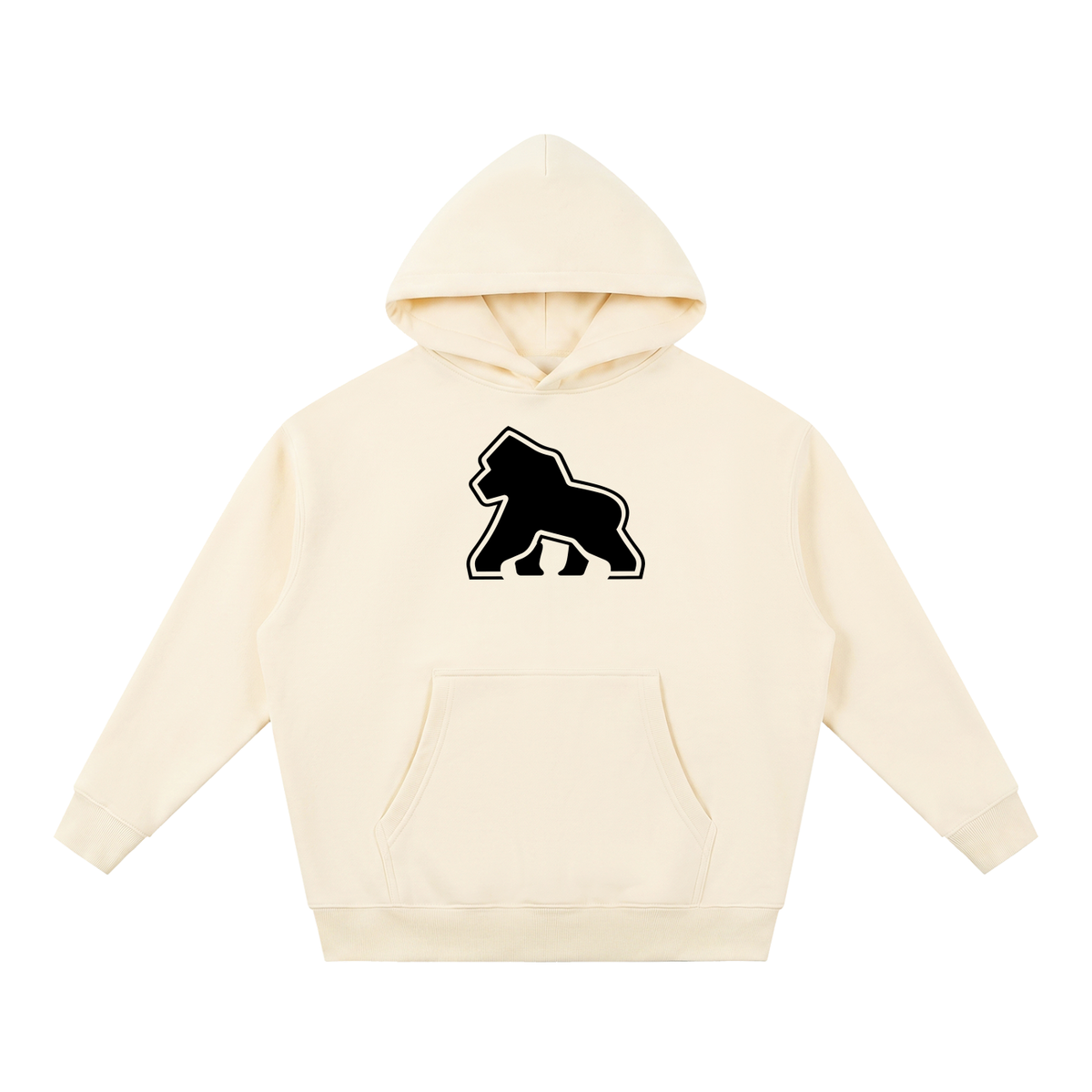 Big Ape unisex oversized fleece hoodie in Apricot