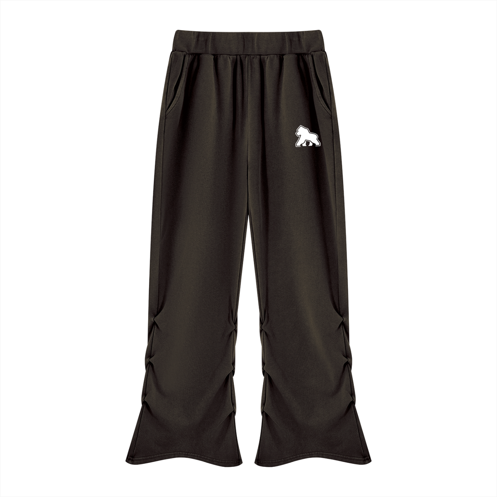 FIT APE women's ruched wide-leg sweatpants in Black