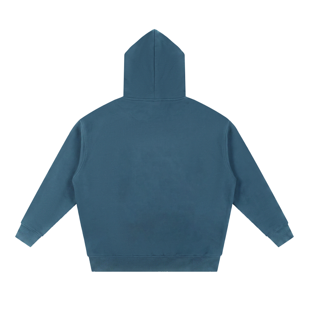 Blue FIT APE Big Ape oversized hoodie, plain back view