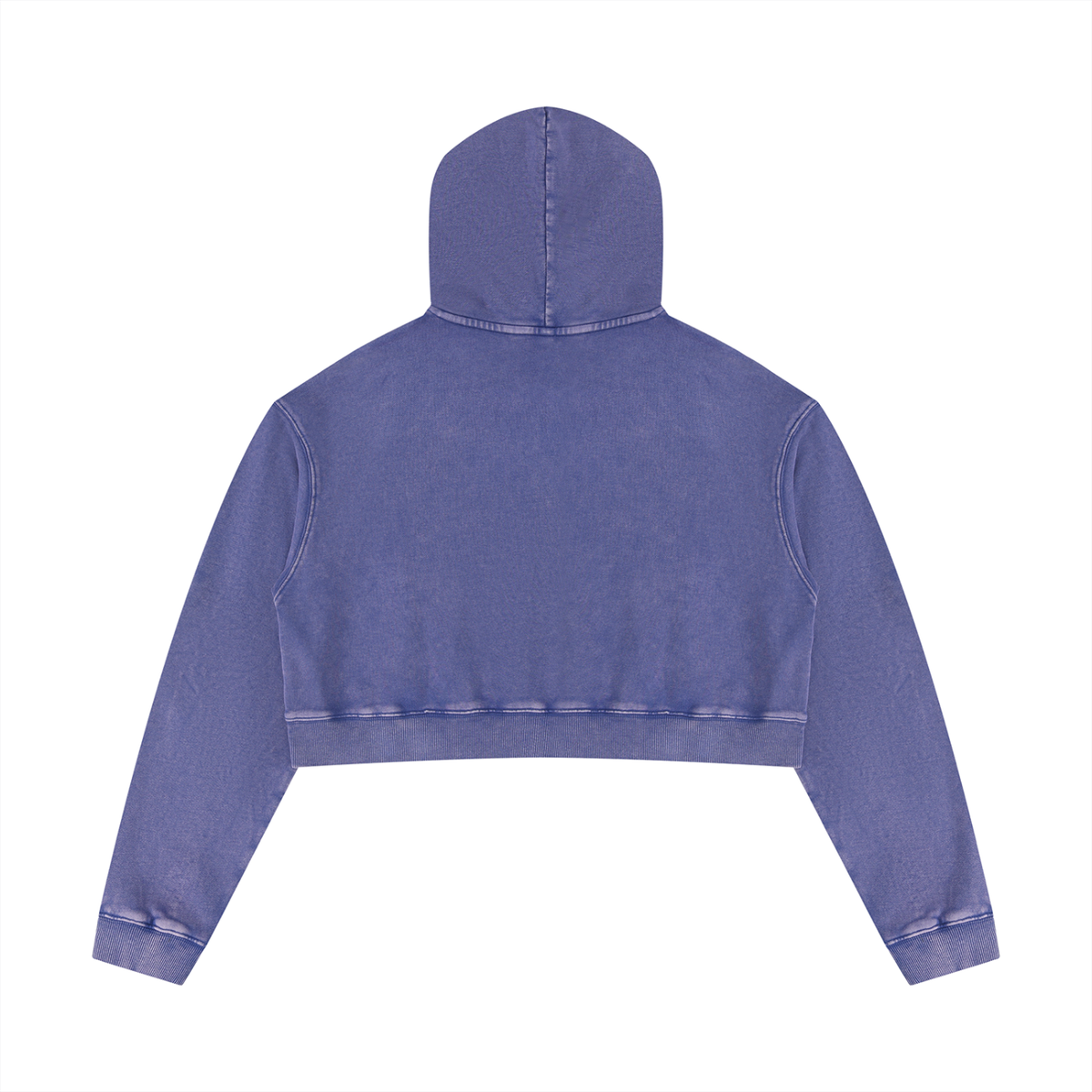 Washed purple FIT APE women's cropped hoodie, back view