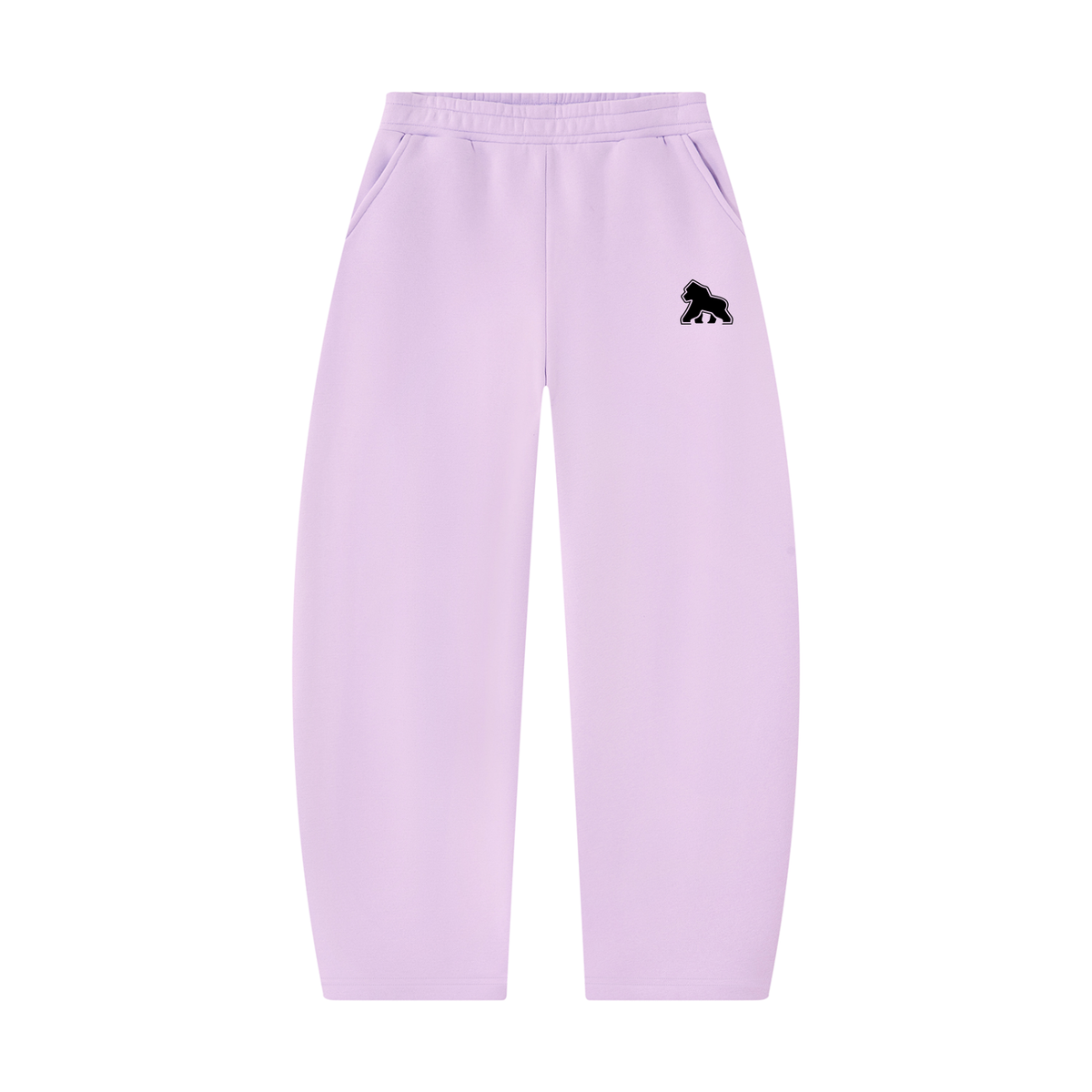 FIT APE unisex barrel-leg sweatpants in Light Purple