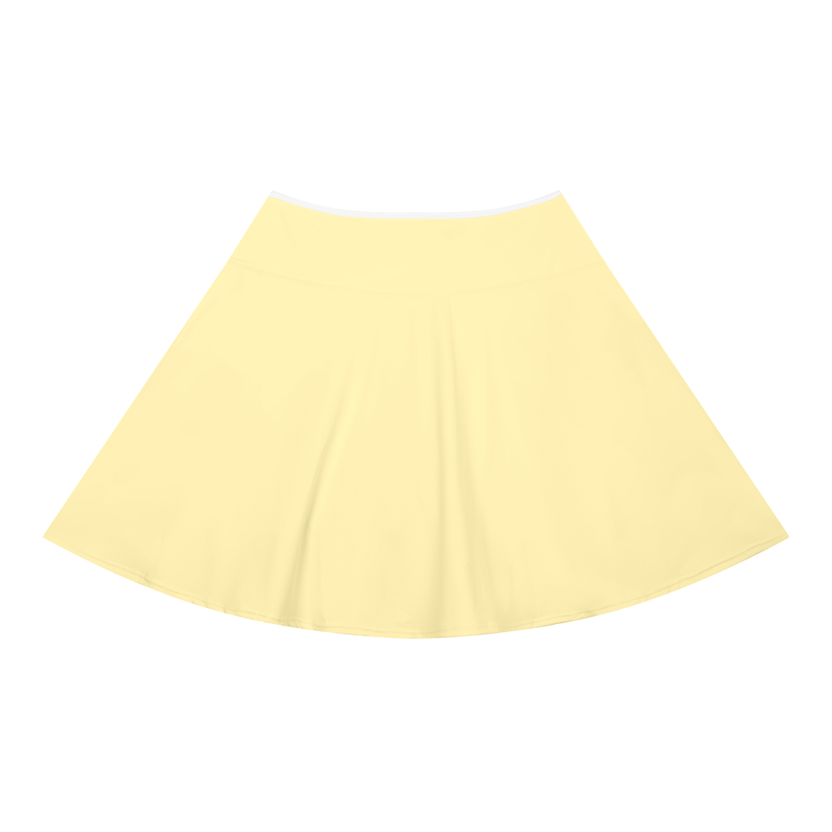 Pale yellow FIT APE A-line skirt, plain back view