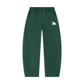 FIT APE unisex barrel-leg sweatpants in Dark Green