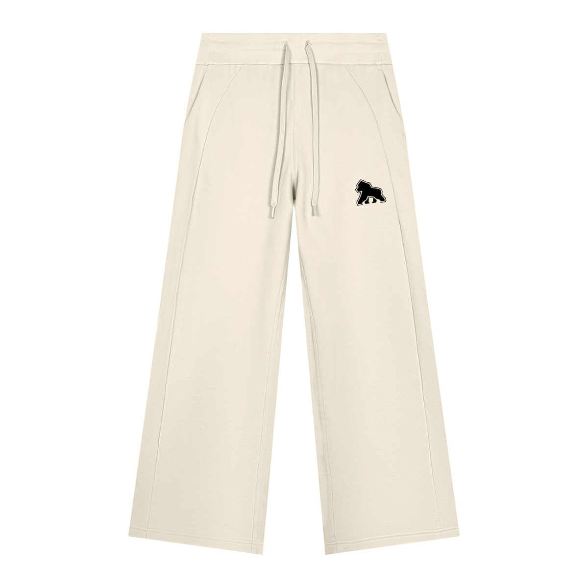 FIT APE women's wide-leg fleece sweatpants in Mild Apricot