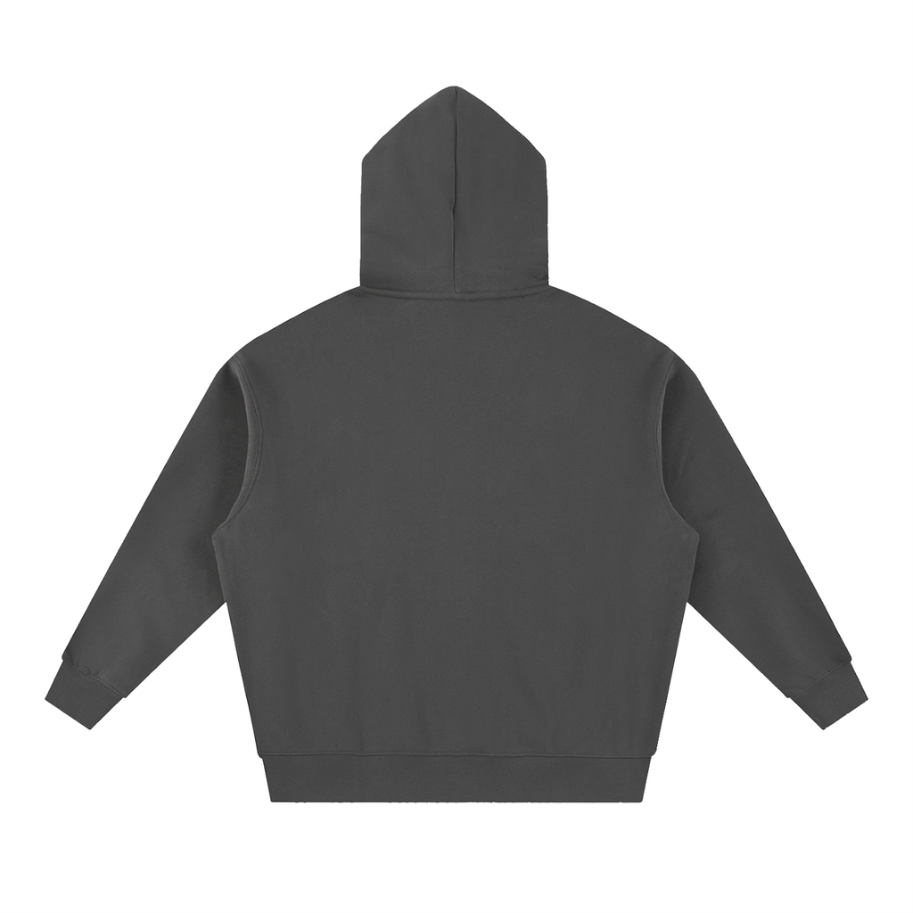 Charcoal FIT APE Big Ape oversized hoodie, plain back view