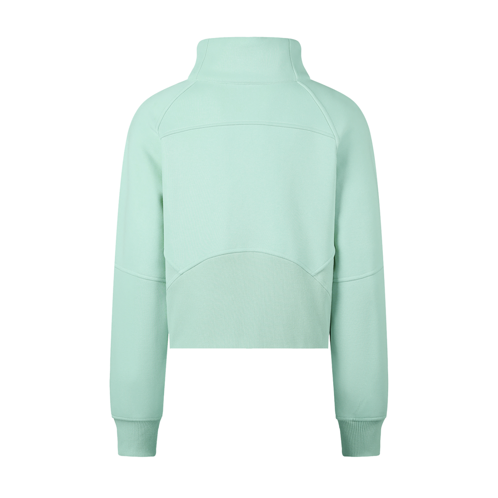 Mint FIT APE cropped half-zip sweatshirt, back view