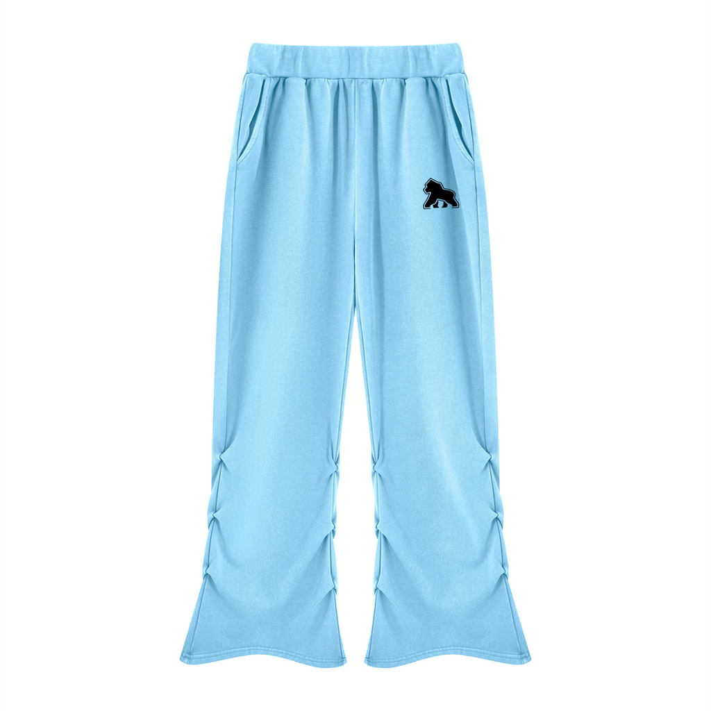 FIT APE women's ruched wide-leg sweatpants in Sky Blue