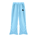 FIT APE women's ruched wide-leg sweatpants in Sky Blue