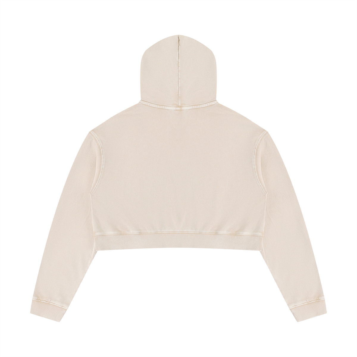 Cream FIT APE women's cropped hoodie, back view