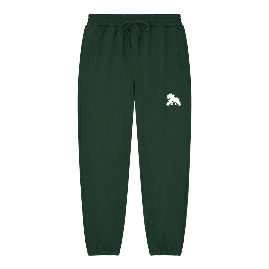 FIT APE unisex heavyweight tapered joggers in Blackish Green
