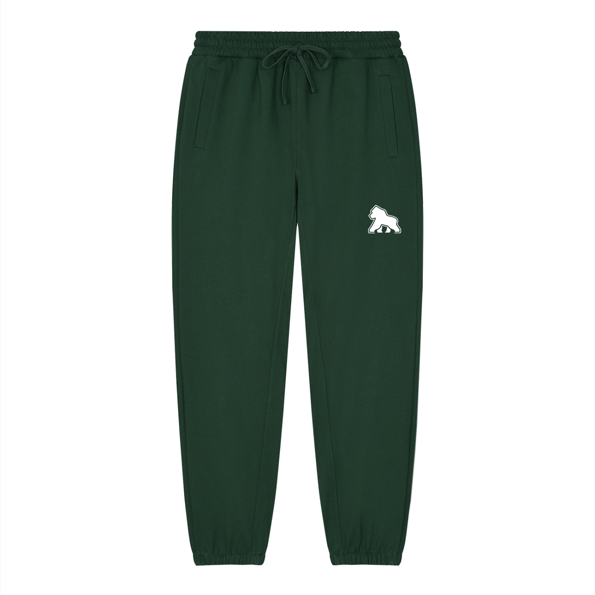 FIT APE unisex heavyweight tapered joggers in Blackish Green