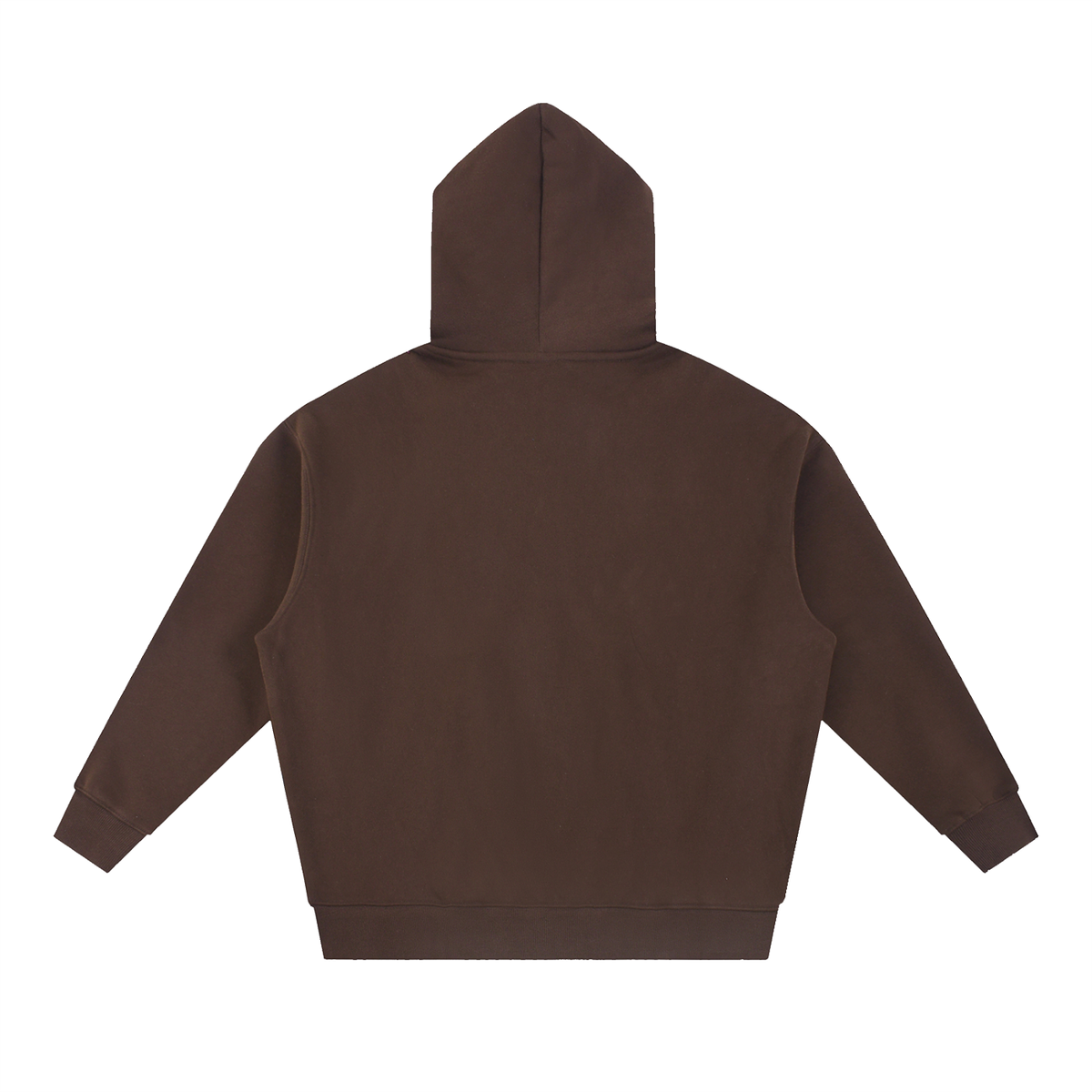 Brown FIT APE Big Ape oversized hoodie, plain back view