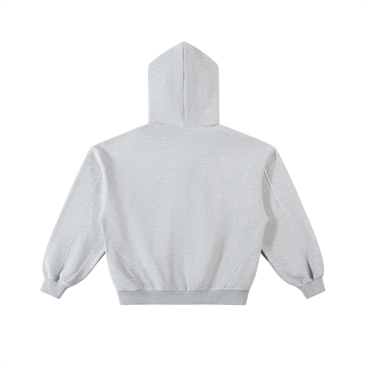 Light gray FIT APE men's zip hoodie, back view