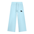 FIT APE women's wide-leg fleece sweatpants in Sky Blue