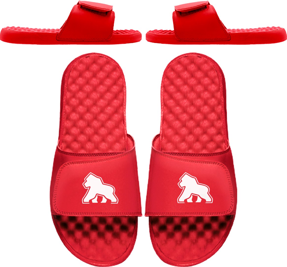 FIT APE Recovery Slide in red with the gorilla mark on the strap