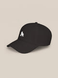 Black FIT APE cotton cap with white gorilla emblem, left-facing angled view
